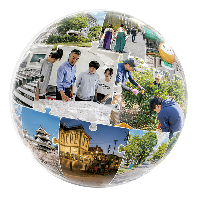 地域のさまざまな人や風景を組み合わせたイメージ